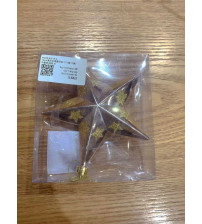 12cm亮光五角星彩绘.1个/盒.10盒/中香槟(含税 bruto)