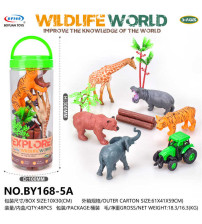 动物圆桶9PCS(农夫车带回力)（不含税 neto）