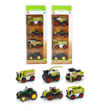 1:60 回力合金模型 农夫车+收割机+农用运输车