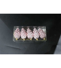 8cm松果彩绘.5个/pvc盒.玫瑰金