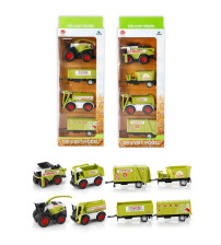 1:60 回力合金模型 收割机+农用运输车+四款后拖斗