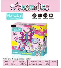 二层蝴蝶DIY儿童玩具绘画美妆秀(不含税 neto）